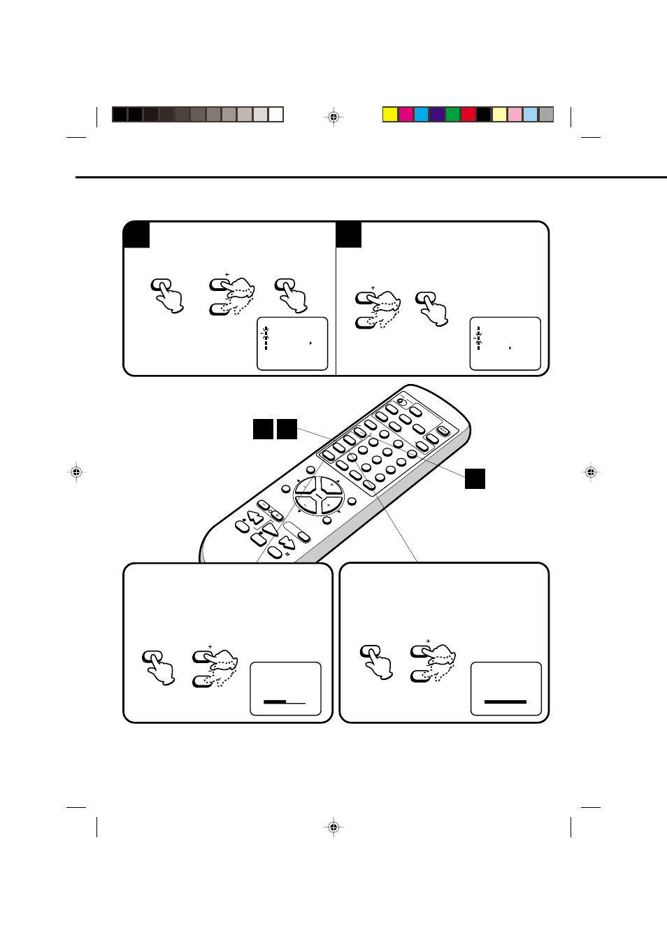 Picture control adjustments, Brightness contrast | JVC TV-20F243 User Manual | Page 32 / 60