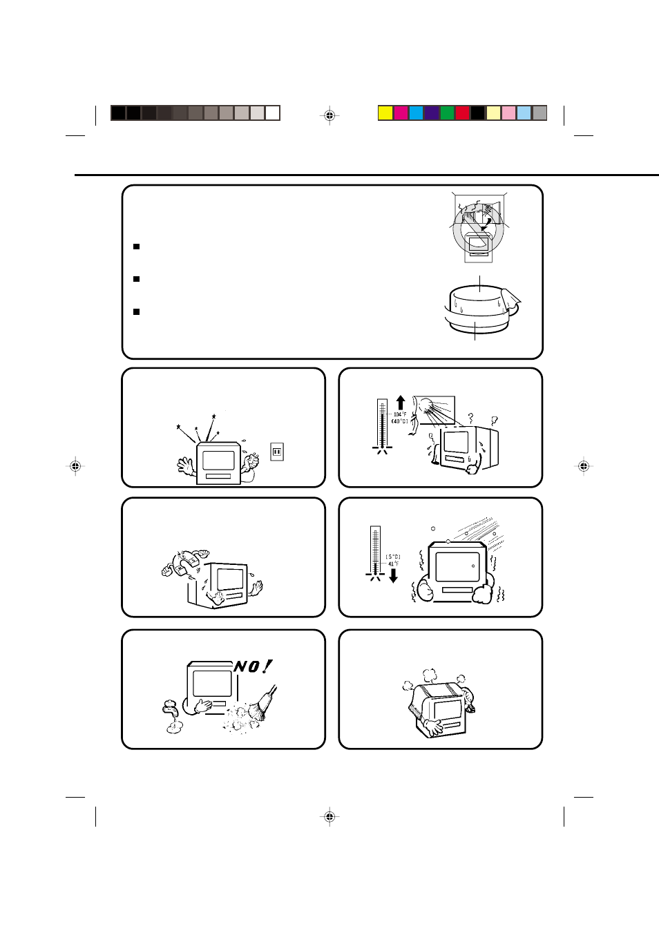 Precautions | JVC TV-20F243 User Manual | Page 8 / 60