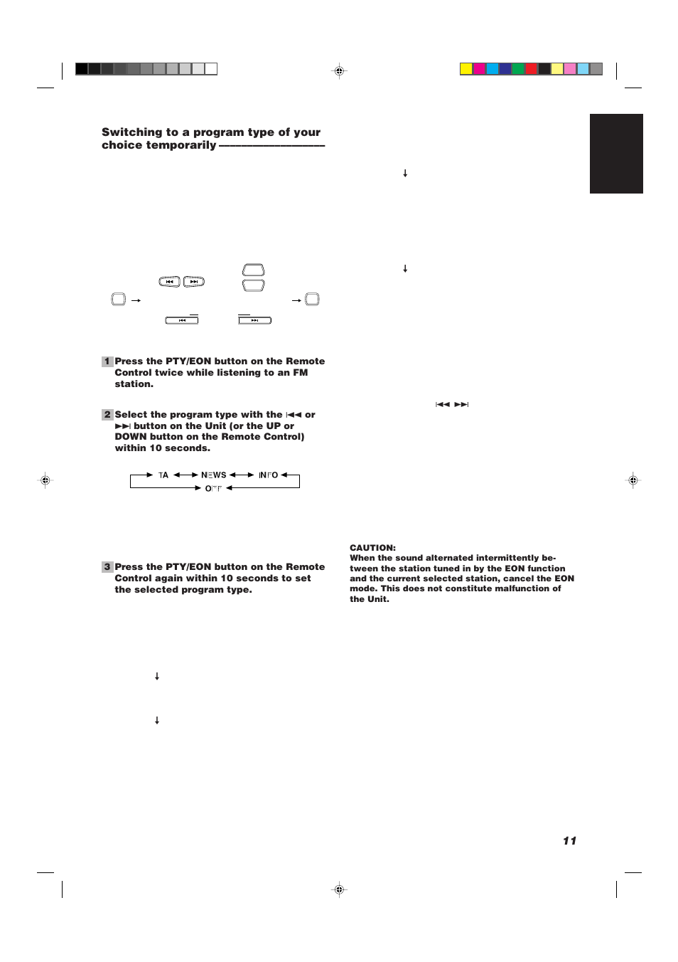 11 english | JVC UX-V330R User Manual | Page 15 / 29