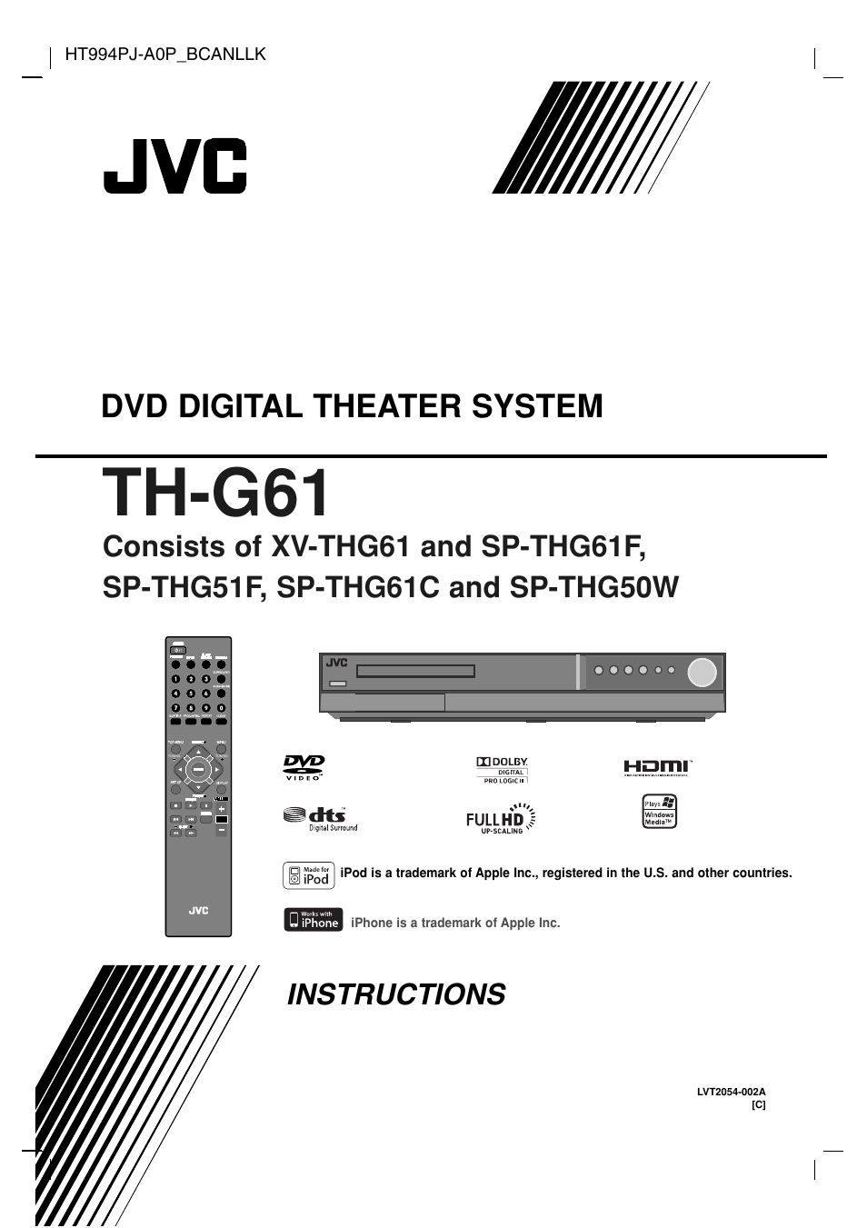 JVC SP-THG61F User Manual | 29 pages