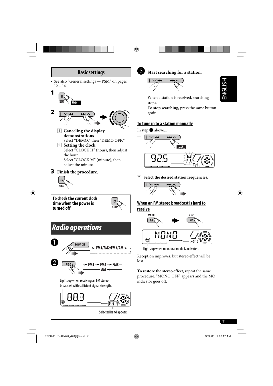 Radio operations | JVC KD-AR470 User Manual | Page 7 / 140