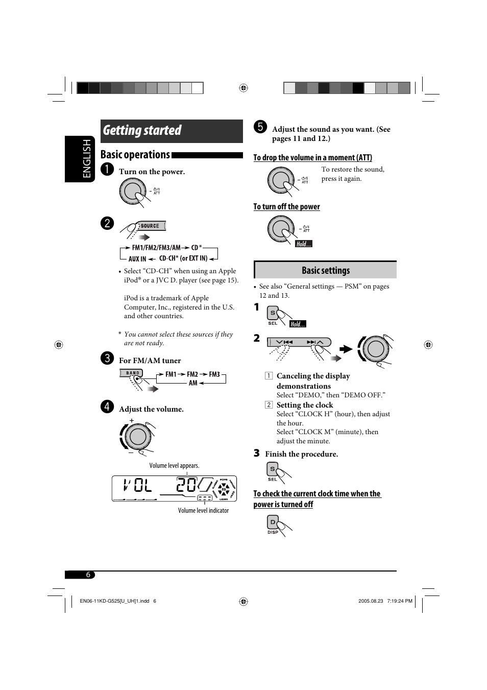 Getting started, Basic operations | JVC KD-AR470 User Manual | Page 90 / 140