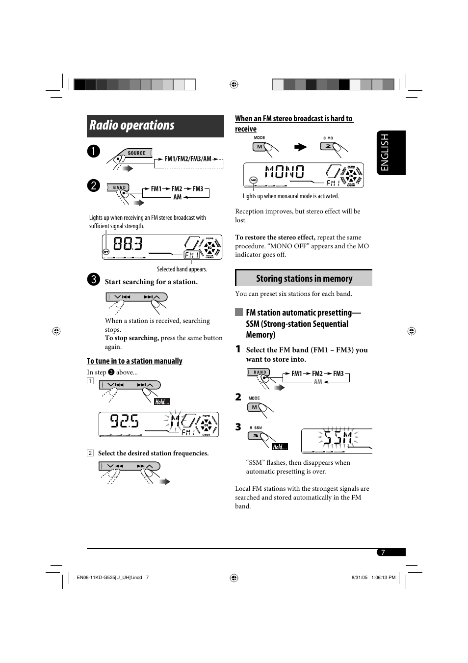 Radio operations | JVC KD-AR470 User Manual | Page 91 / 140