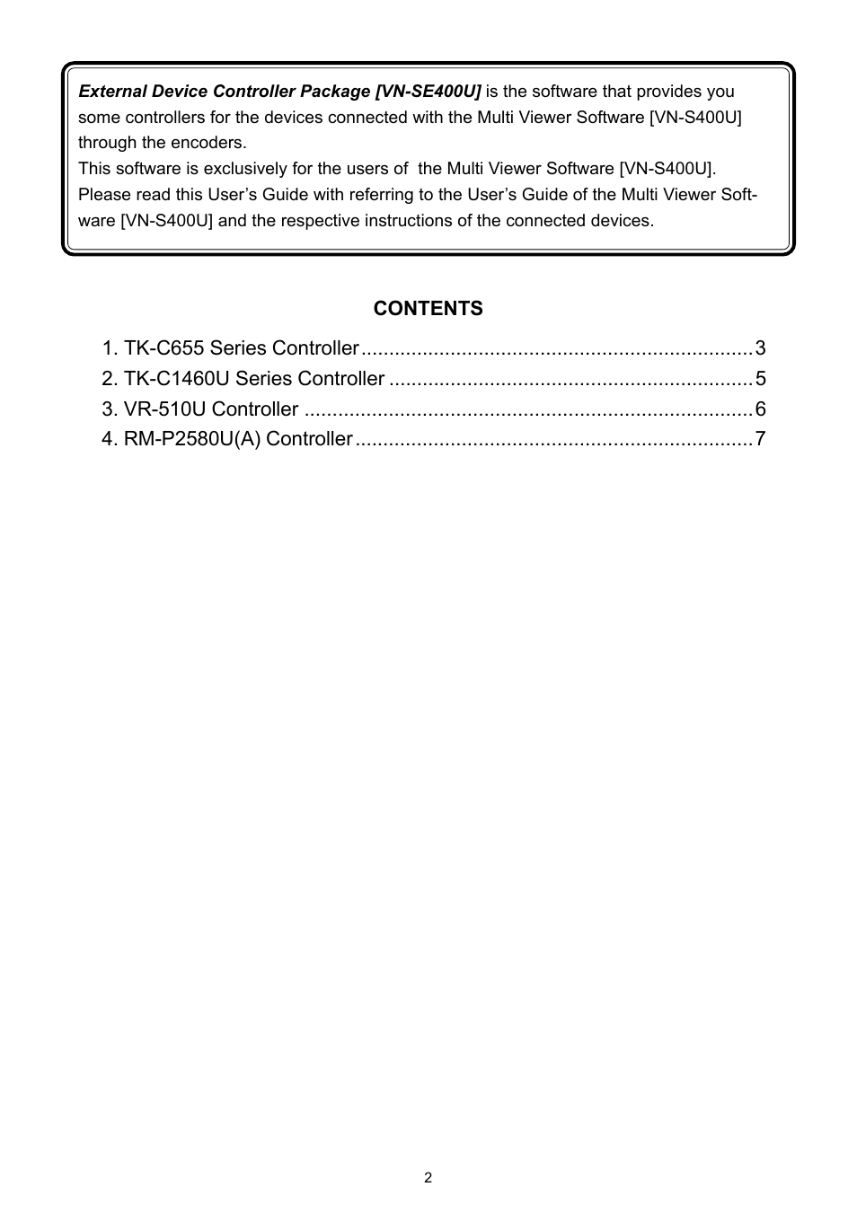 JVC VN-SE400U User Manual | Page 2 / 8