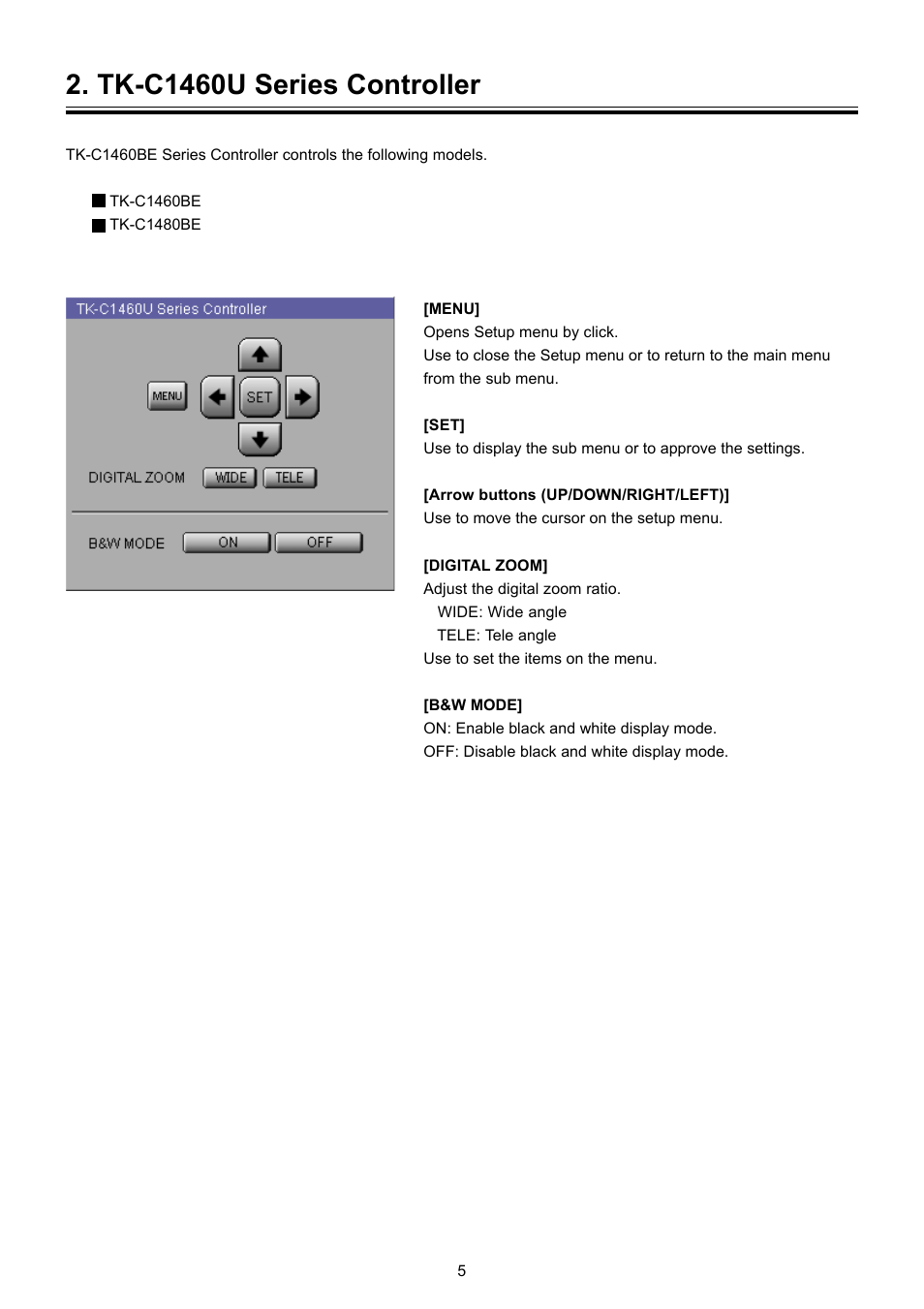 Tk-c1460u series controller | JVC VN-SE400U User Manual | Page 5 / 8