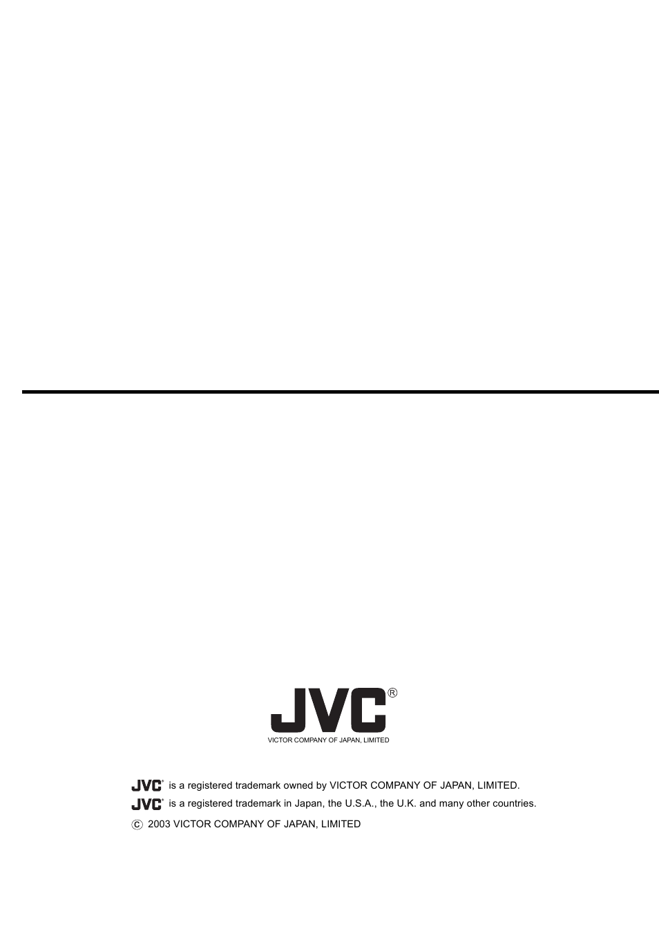 Back cover | JVC VN-SE400U User Manual | Page 8 / 8