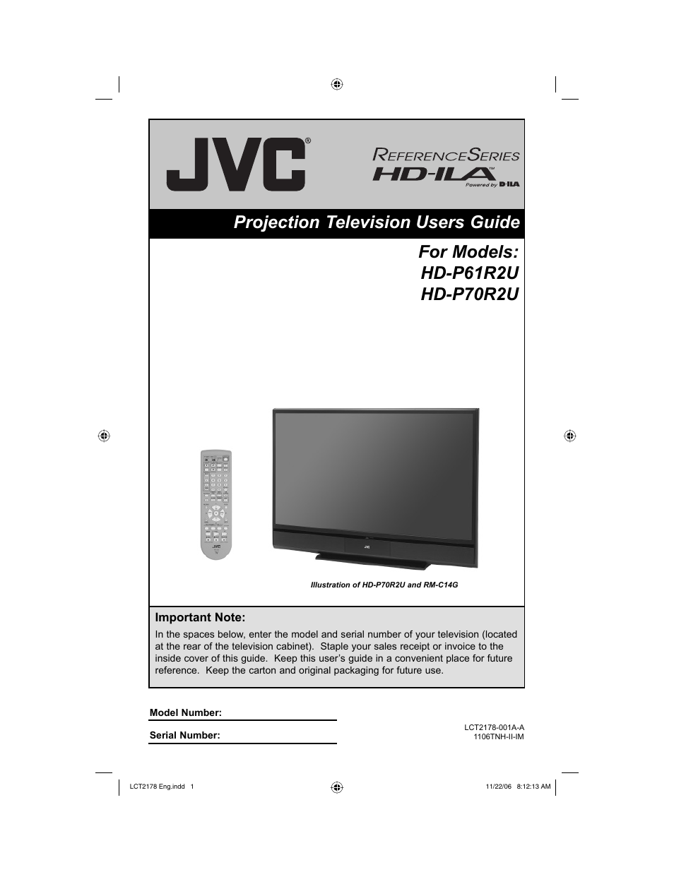 JVC HD-P61R2U User Manual | 96 pages