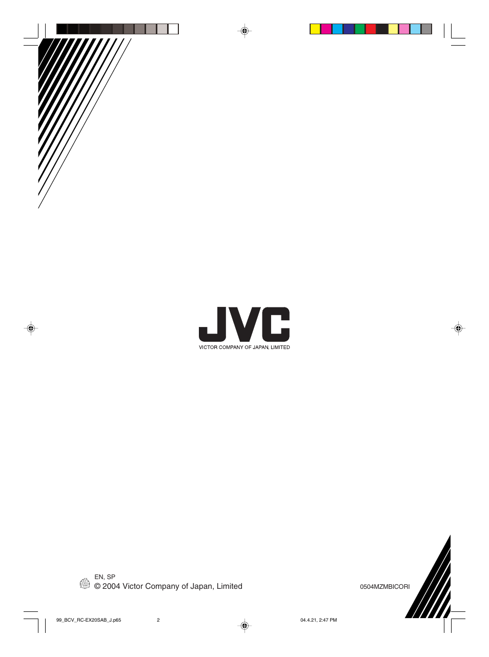 2004 victor company of japan, limited | JVC RC-EX20S User Manual | Page 46 / 46