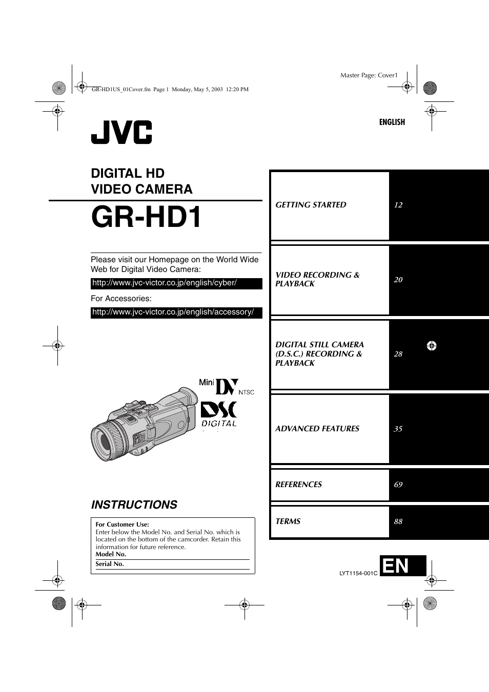 JVC 0503-FO-ID-VP User Manual | 114 pages