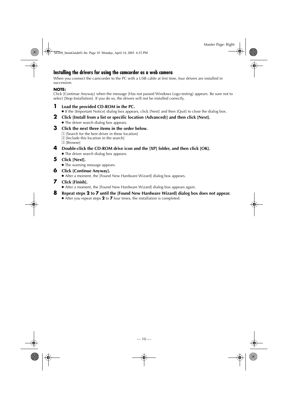 JVC 0503-FO-ID-VP User Manual | Page 102 / 114