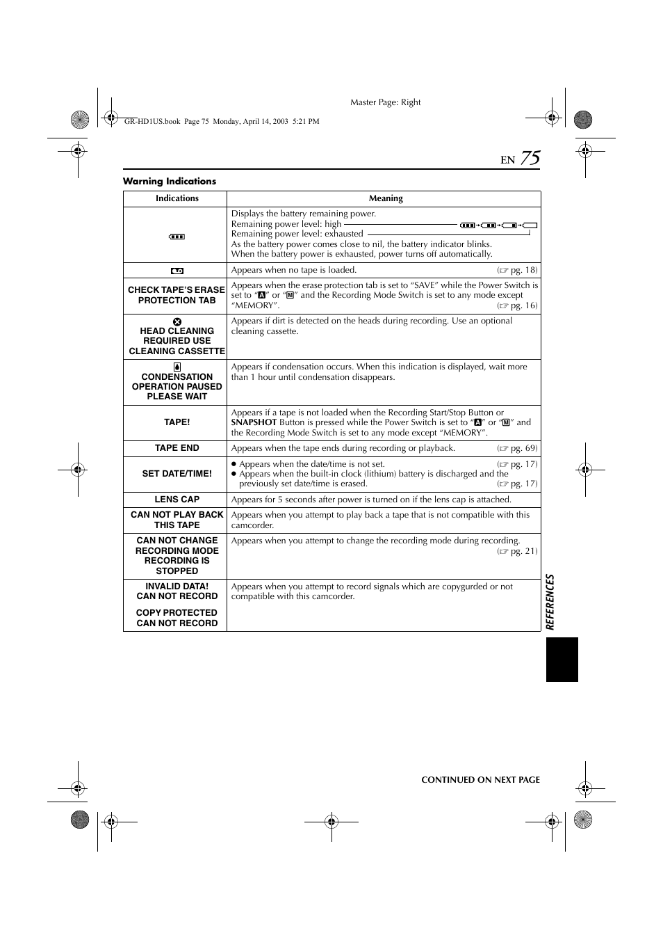 Pg. 75), Pg. 75 | JVC 0503-FO-ID-VP User Manual | Page 75 / 114