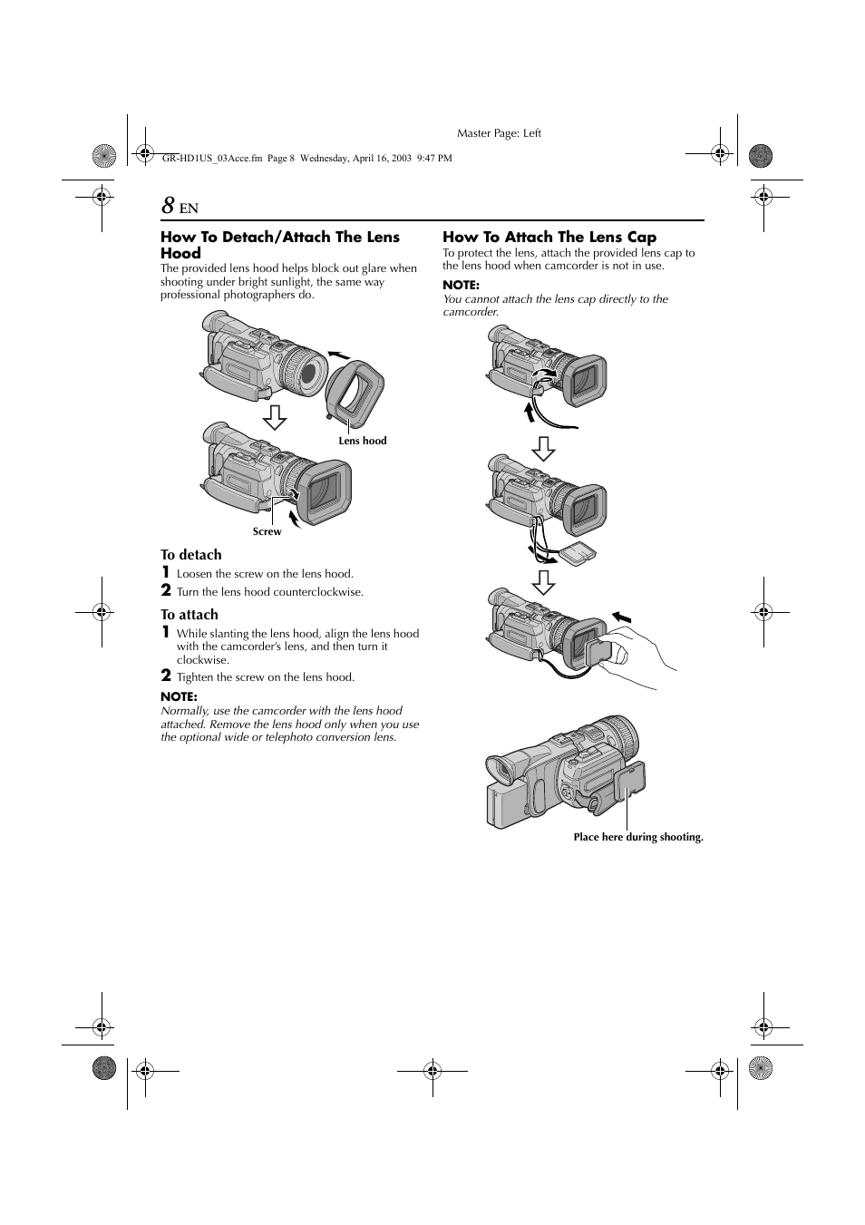 Pg. 8), Pg. 8 for | JVC 0503-FO-ID-VP User Manual | Page 8 / 114