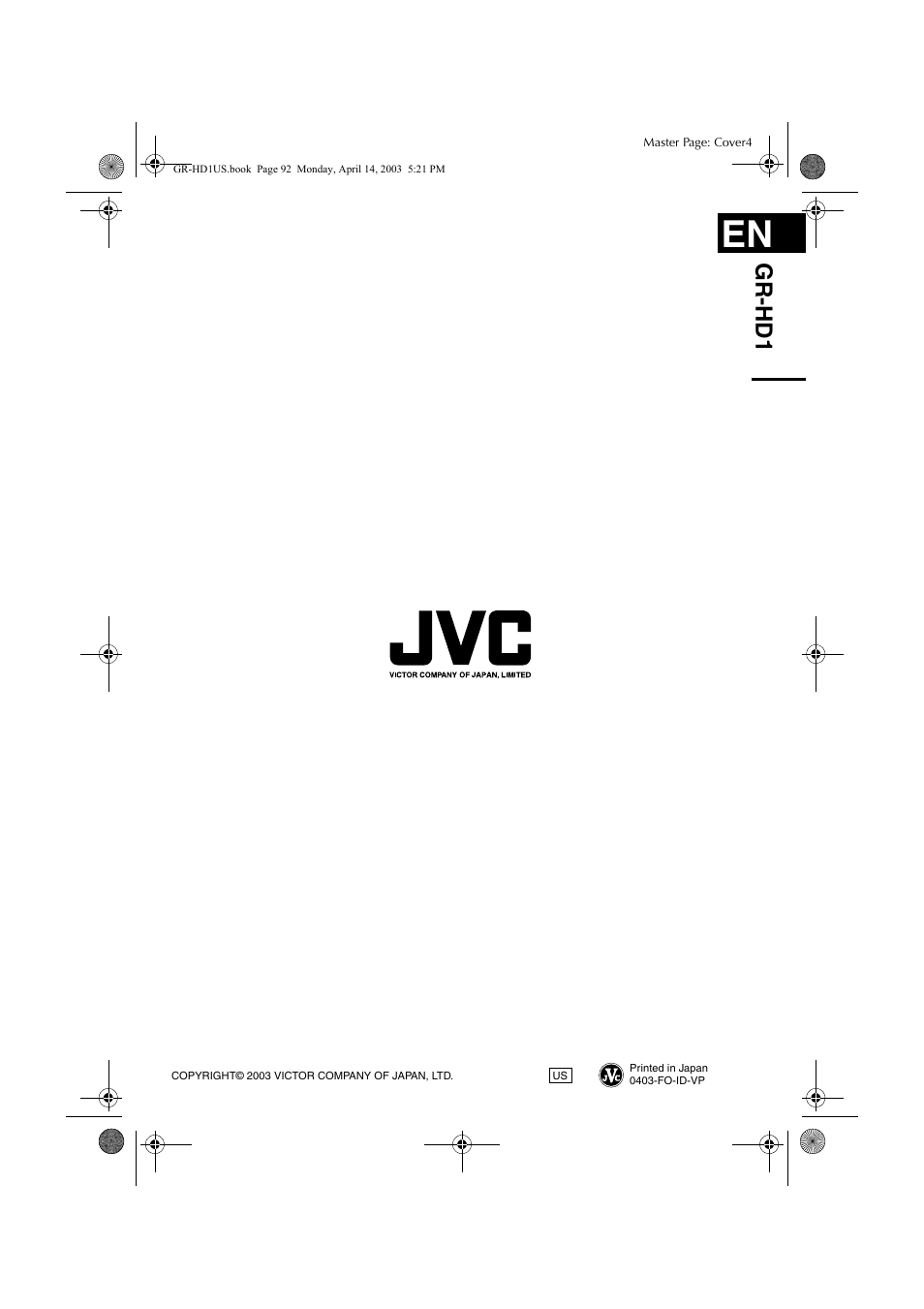 Gr-hd1 | JVC 0503-FO-ID-VP User Manual | Page 92 / 114