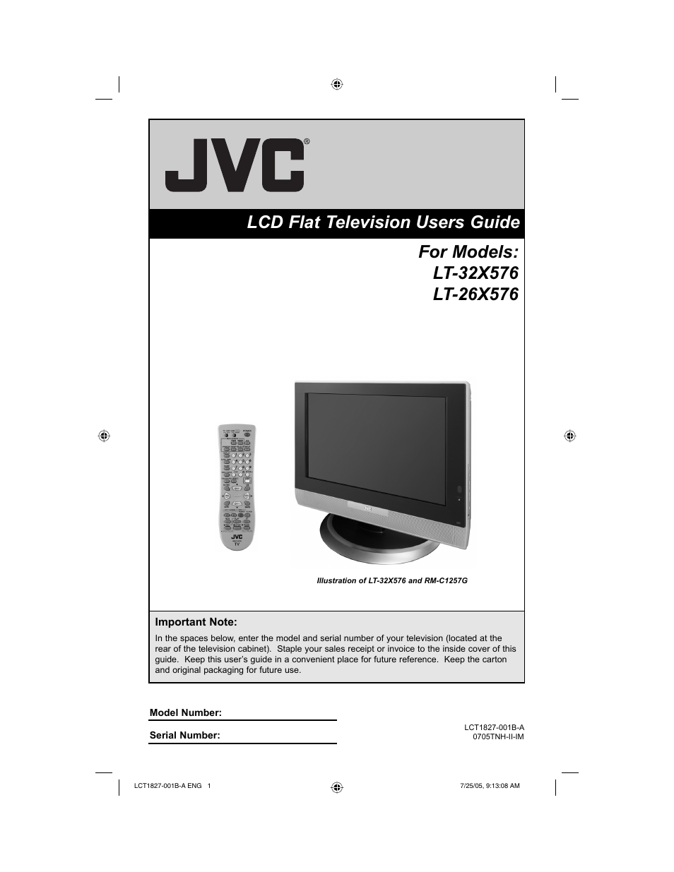 JVC 0705TNH-II-IM User Manual | 68 pages