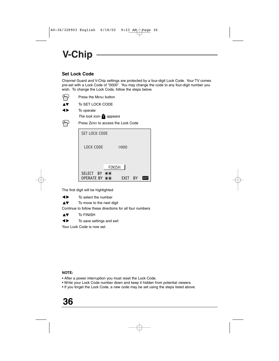 V-chip | JVC AV 32P903 User Manual | Page 36 / 60