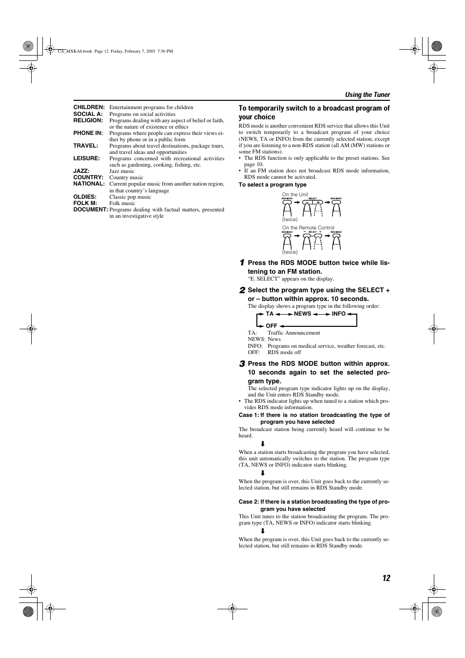 JVC CA-MXKA6 User Manual | Page 15 / 39