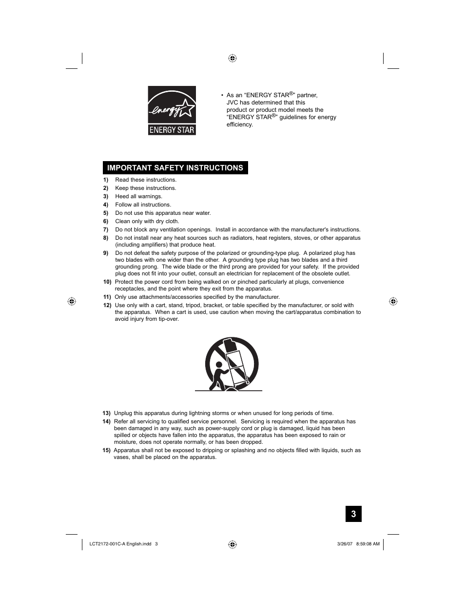 Important safety instructions | JVC LCT2172-001C-A User Manual | Page 3 / 88