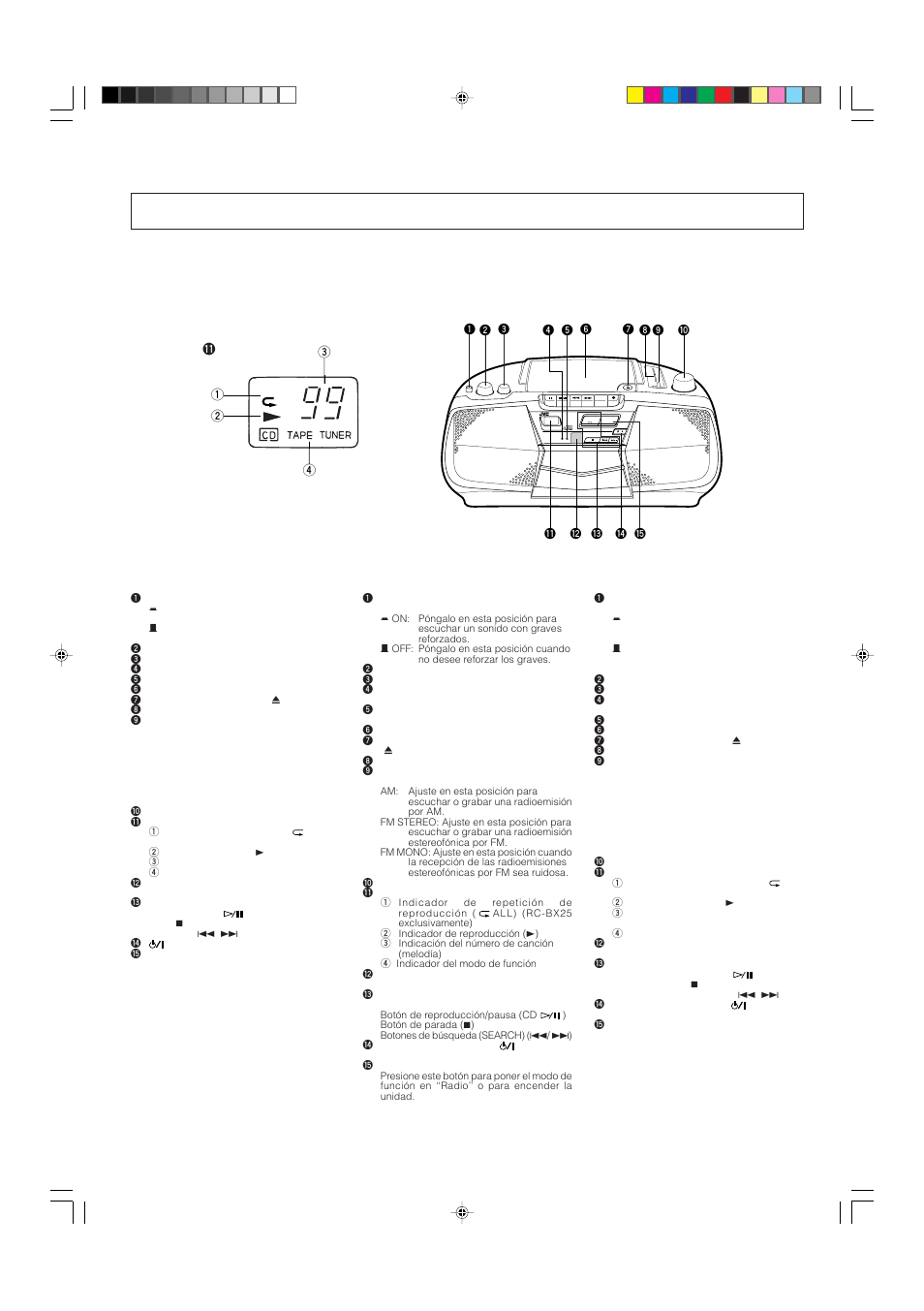 Standby on one-touch operation, Fm/am, Standby/on | JVC LVT0282-002A User Manual | Page 8 / 24