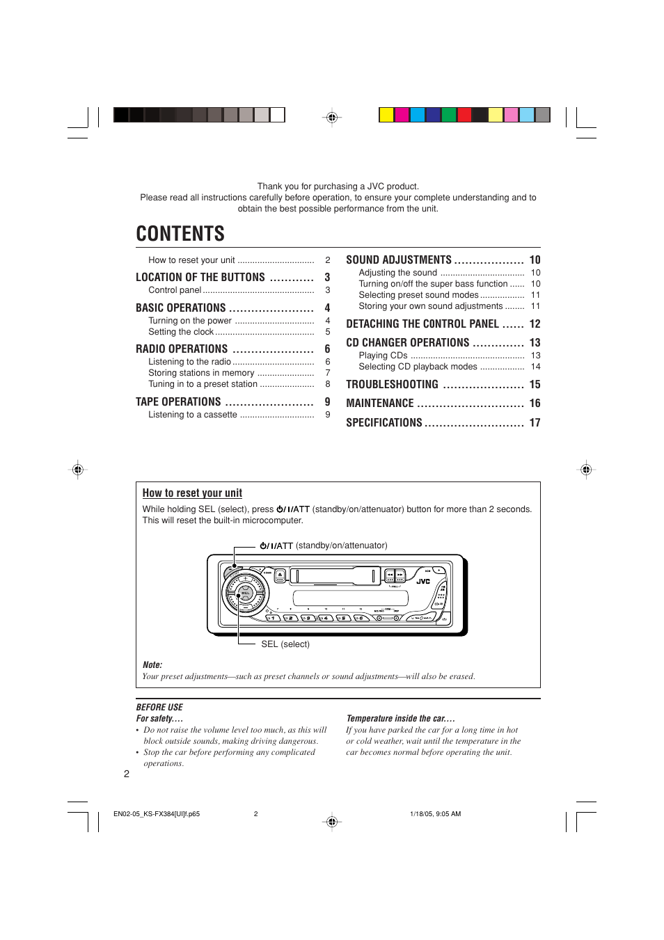 JVC GET0309-001A User Manual | Page 2 / 20