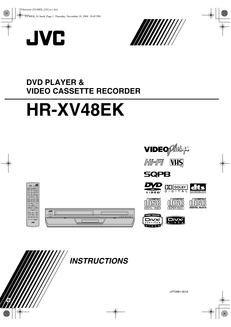 JVC HR-XV48EK User Manual | 72 pages