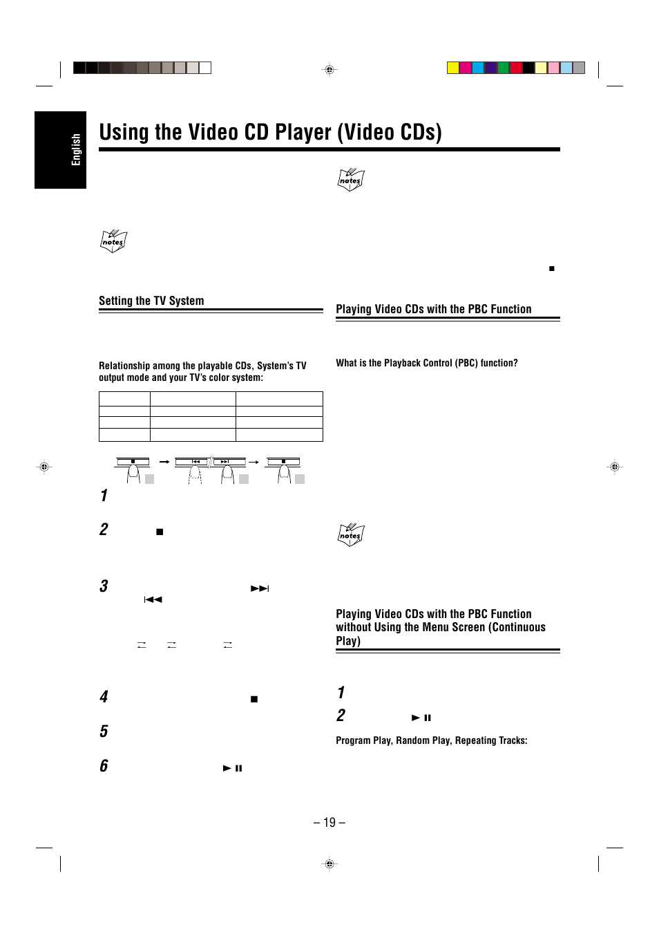 Using the video cd player (video cds) | JVC CA-UXL36V User Manual | Page 22 / 36