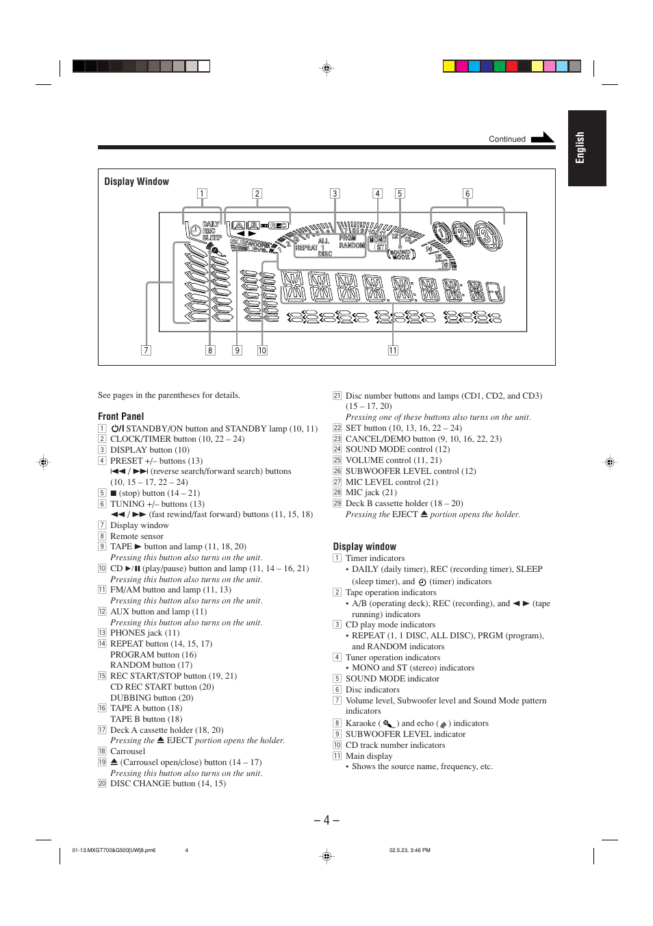 JVC CA-MXGT700 User Manual | Page 41 / 70