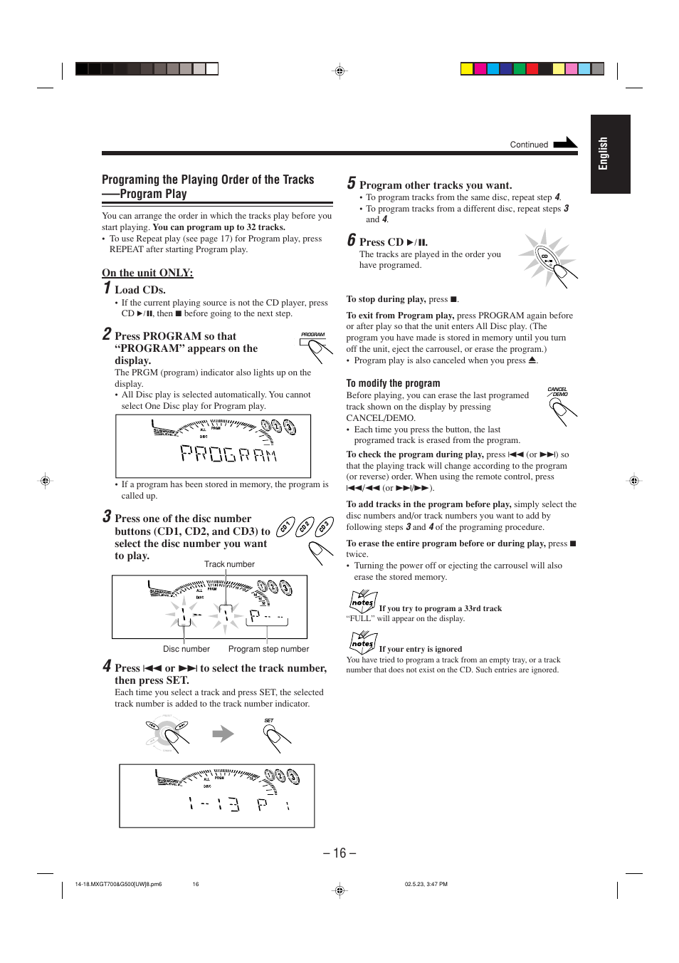JVC CA-MXGT700 User Manual | Page 53 / 70