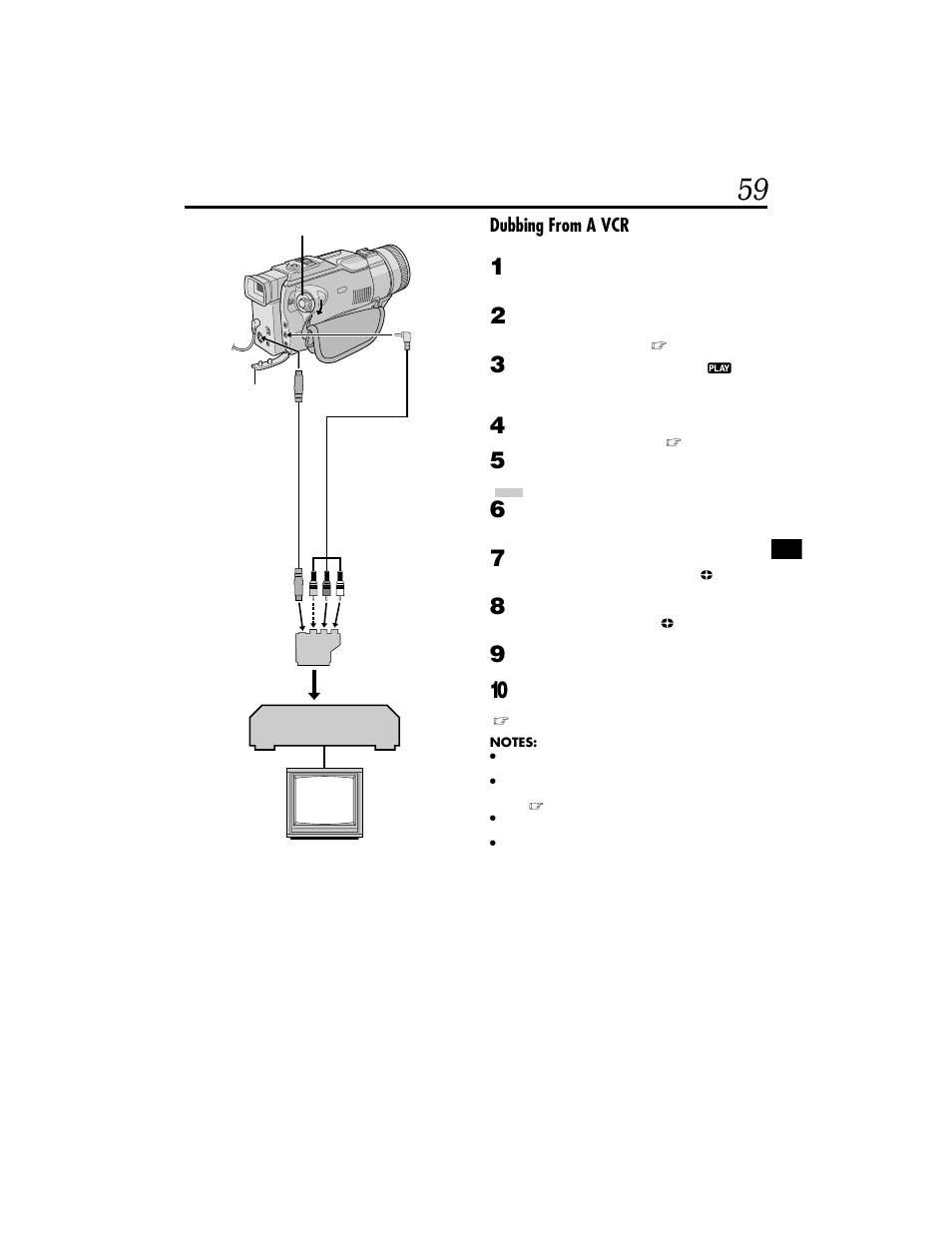 Dubbing from a vcr | JVC GR- User Manual | Page 2 / 2