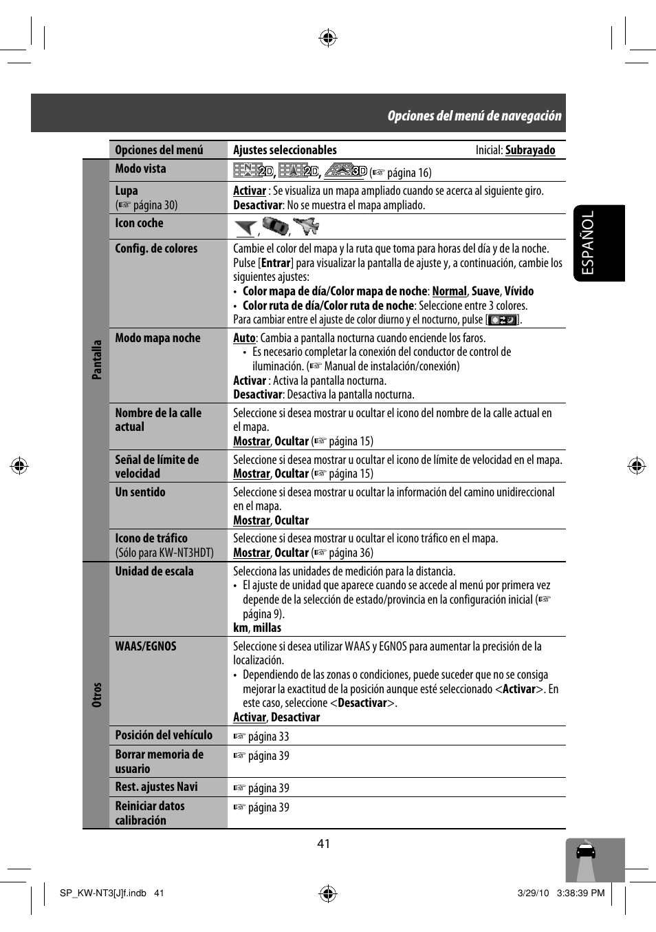 Español | JVC KW-NT3HD User Manual | Page 135 / 281