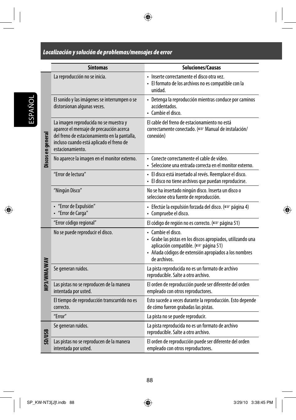 Español | JVC KW-NT3HD User Manual | Page 182 / 281