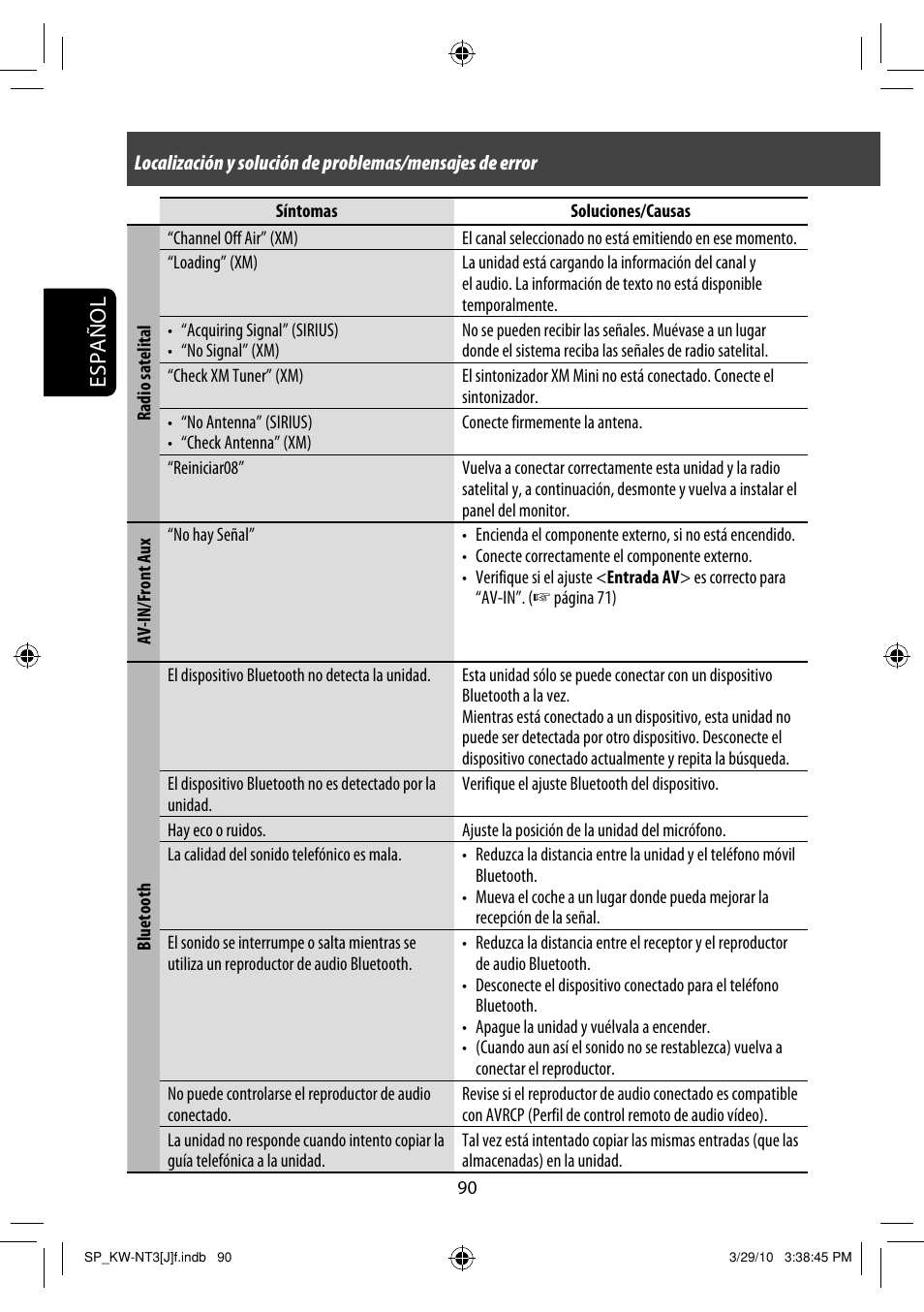 Español | JVC KW-NT3HD User Manual | Page 184 / 281