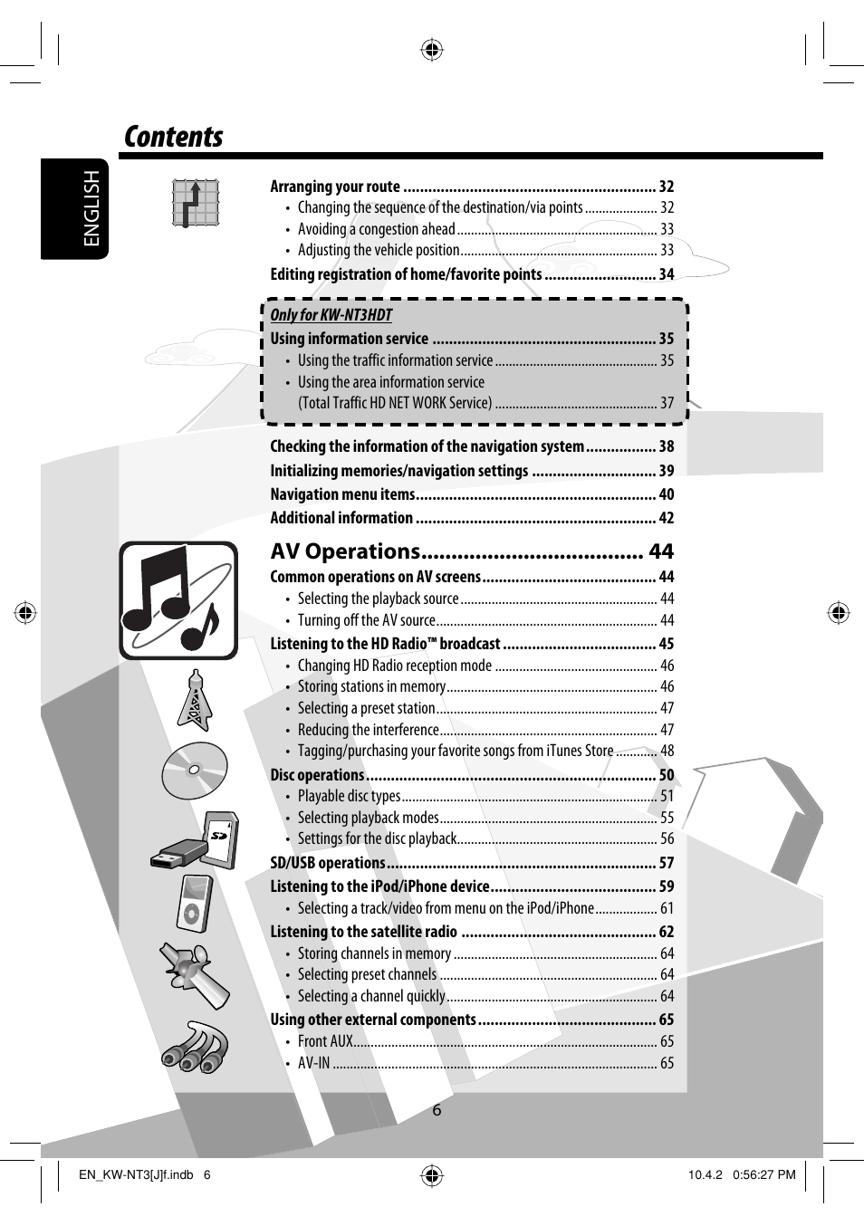 JVC KW-NT3HD User Manual | Page 6 / 281