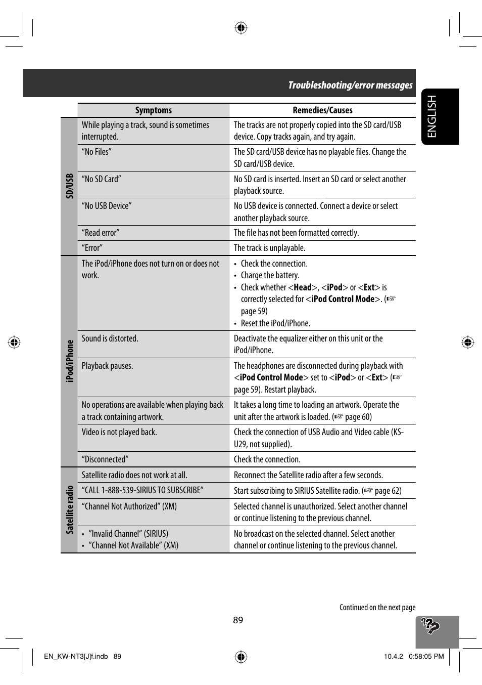 English | JVC KW-NT3HD User Manual | Page 89 / 281