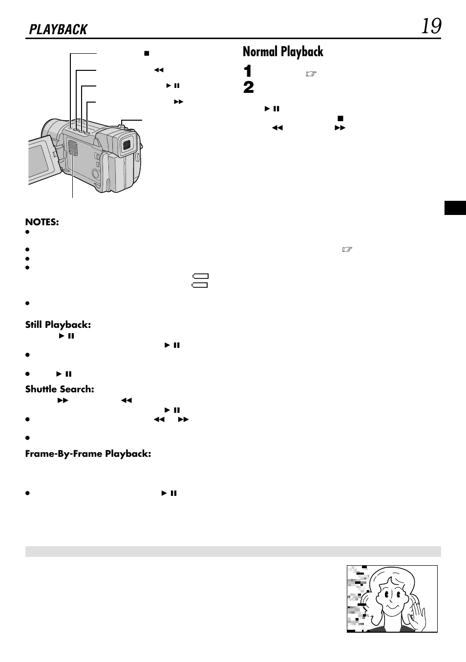 Playback normal playback | JVC GR-DVL155 User Manual | Page 19 / 68