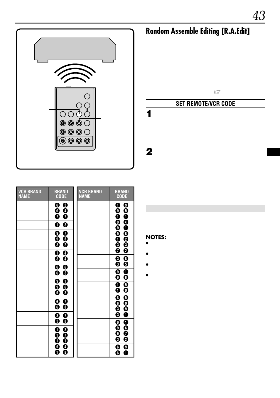 Random assemble editing [r.a.edit | JVC GR-DVL155 User Manual | Page 43 / 68