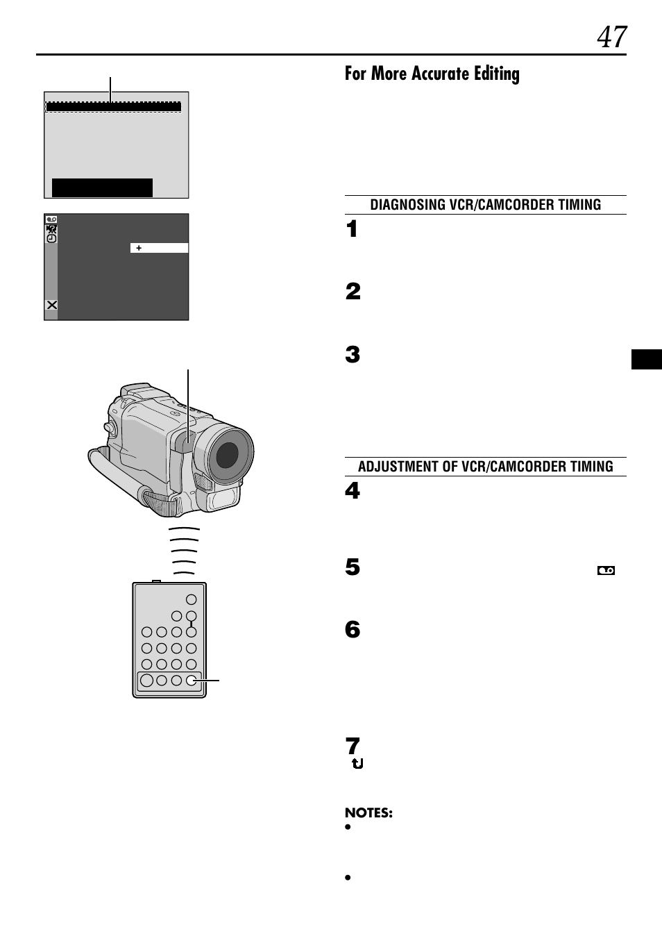 For more accurate editing | JVC GR-DVL155 User Manual | Page 47 / 68