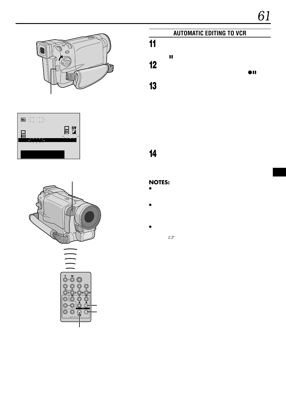 Automatic editing to vcr | JVC GR-DVL160 User Manual | Page 61 / 88