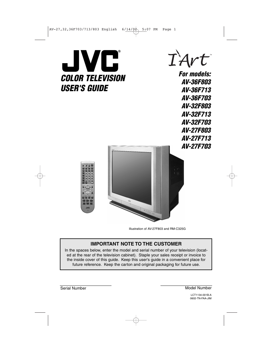 JVC AV-27F803 User Manual | 56 pages