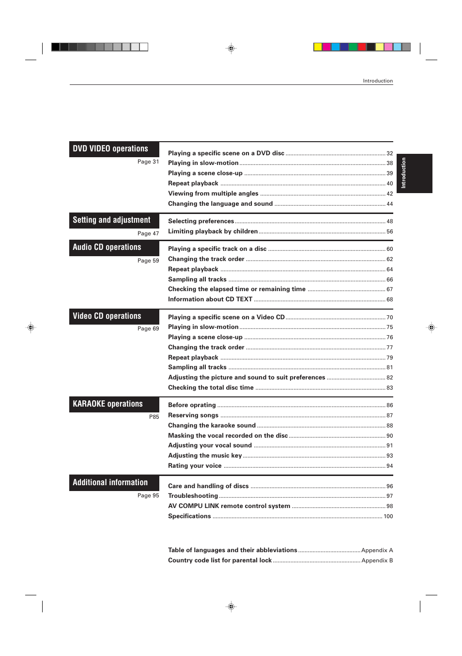 Karaoke operations | JVC XV-K505GD User Manual | Page 7 / 109