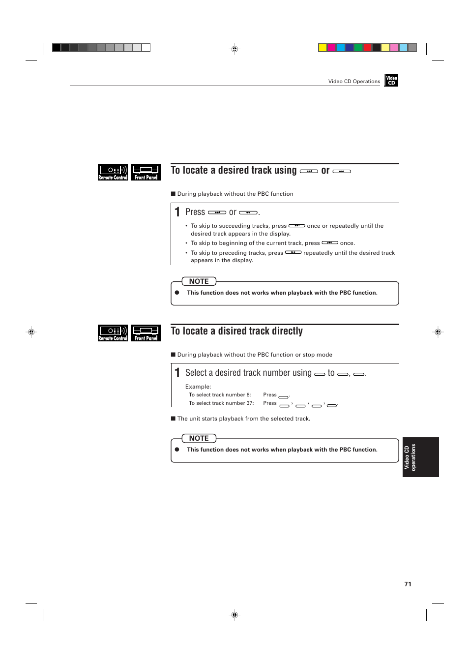 Press, Select a desired track number using | JVC XV-K505GD User Manual | Page 75 / 109