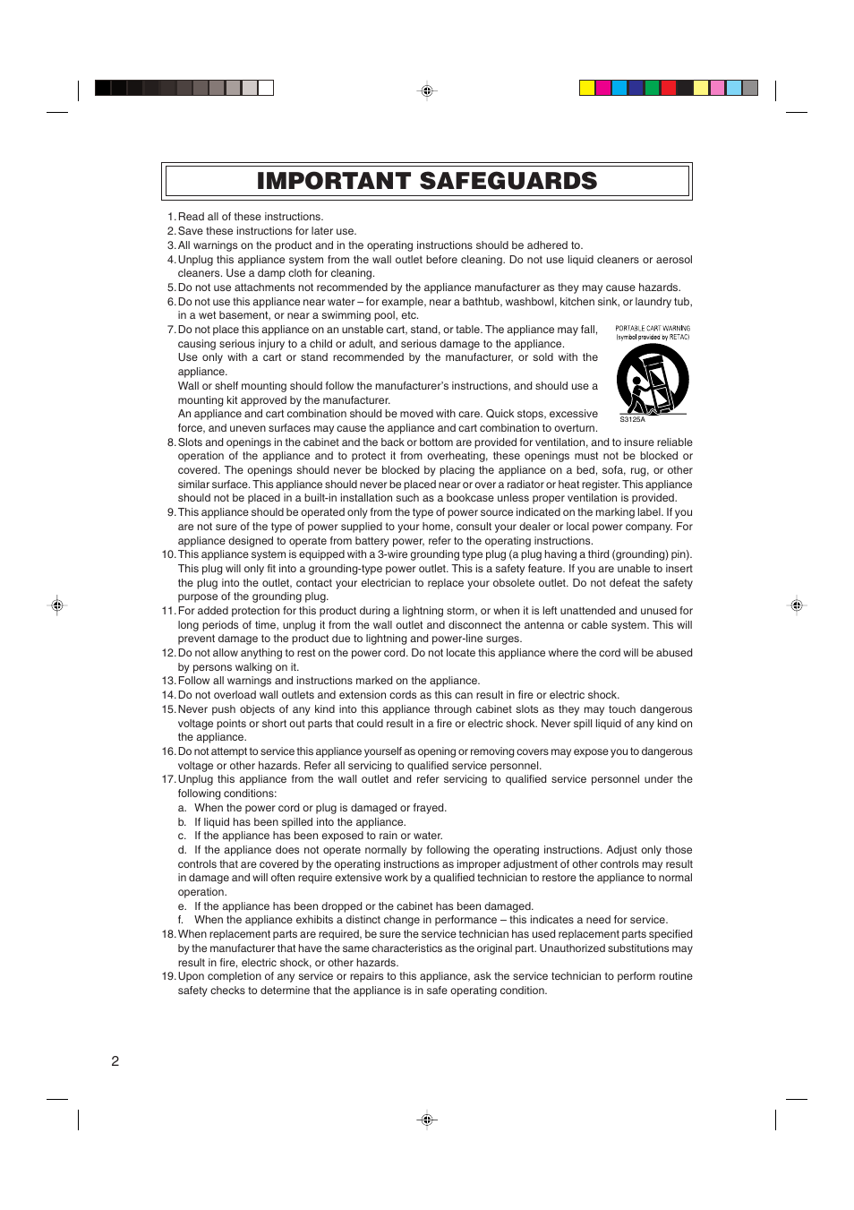 Important safeguards | JVC HDTV Encoder DM-JV600U User Manual | Page 2 / 28