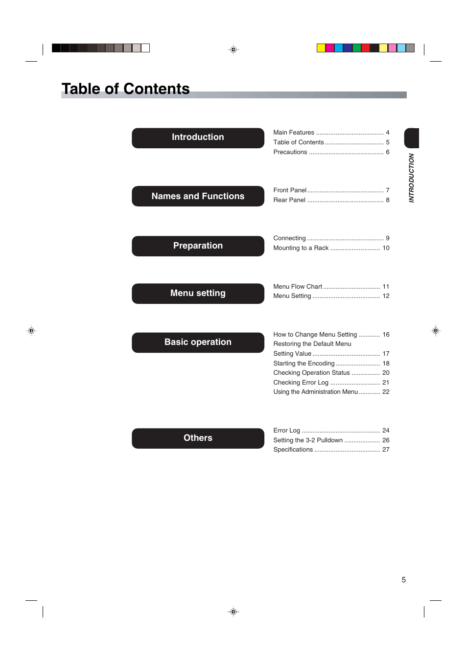 JVC HDTV Encoder DM-JV600U User Manual | Page 5 / 28