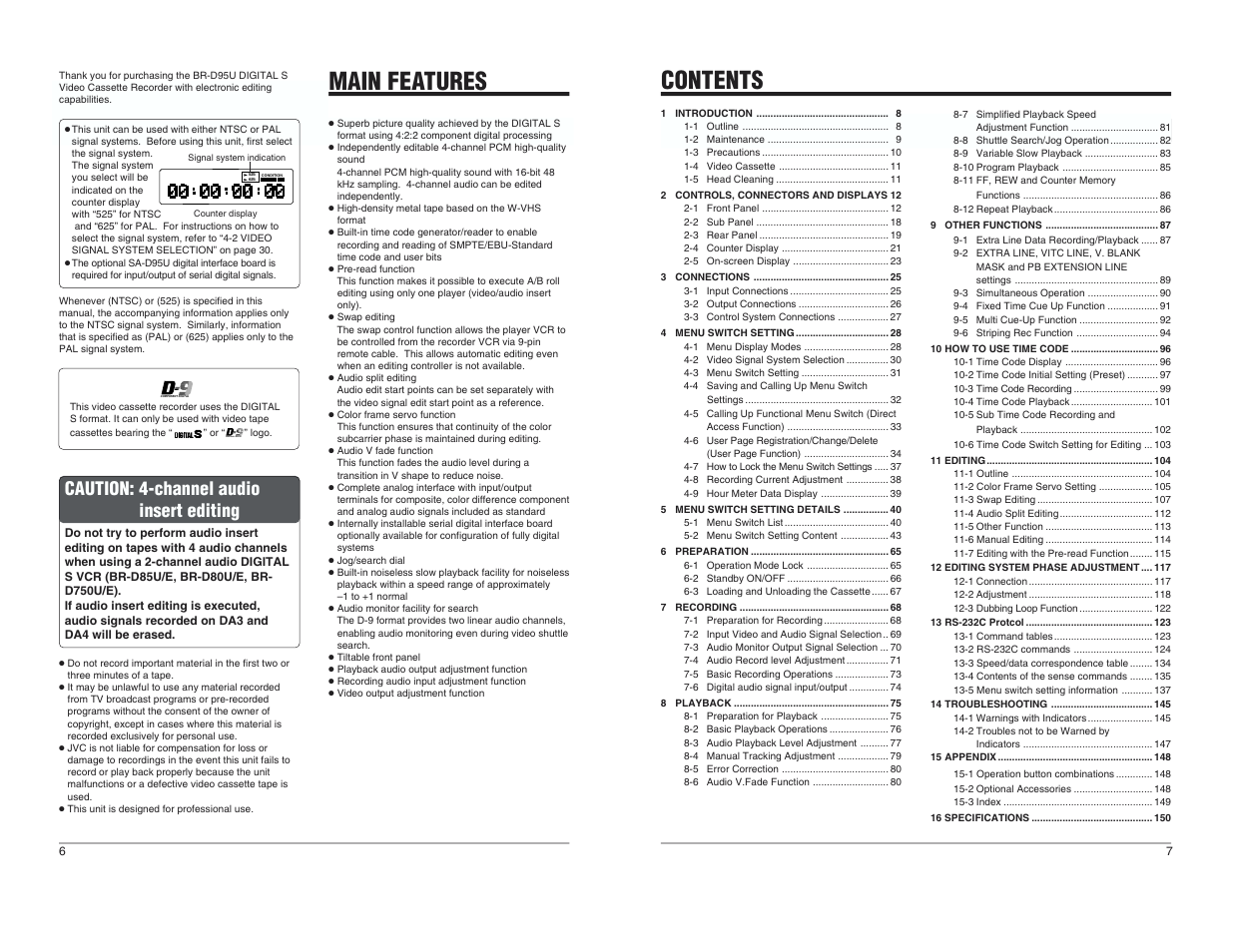 JVC BR-D95U User Manual | Page 4 / 76