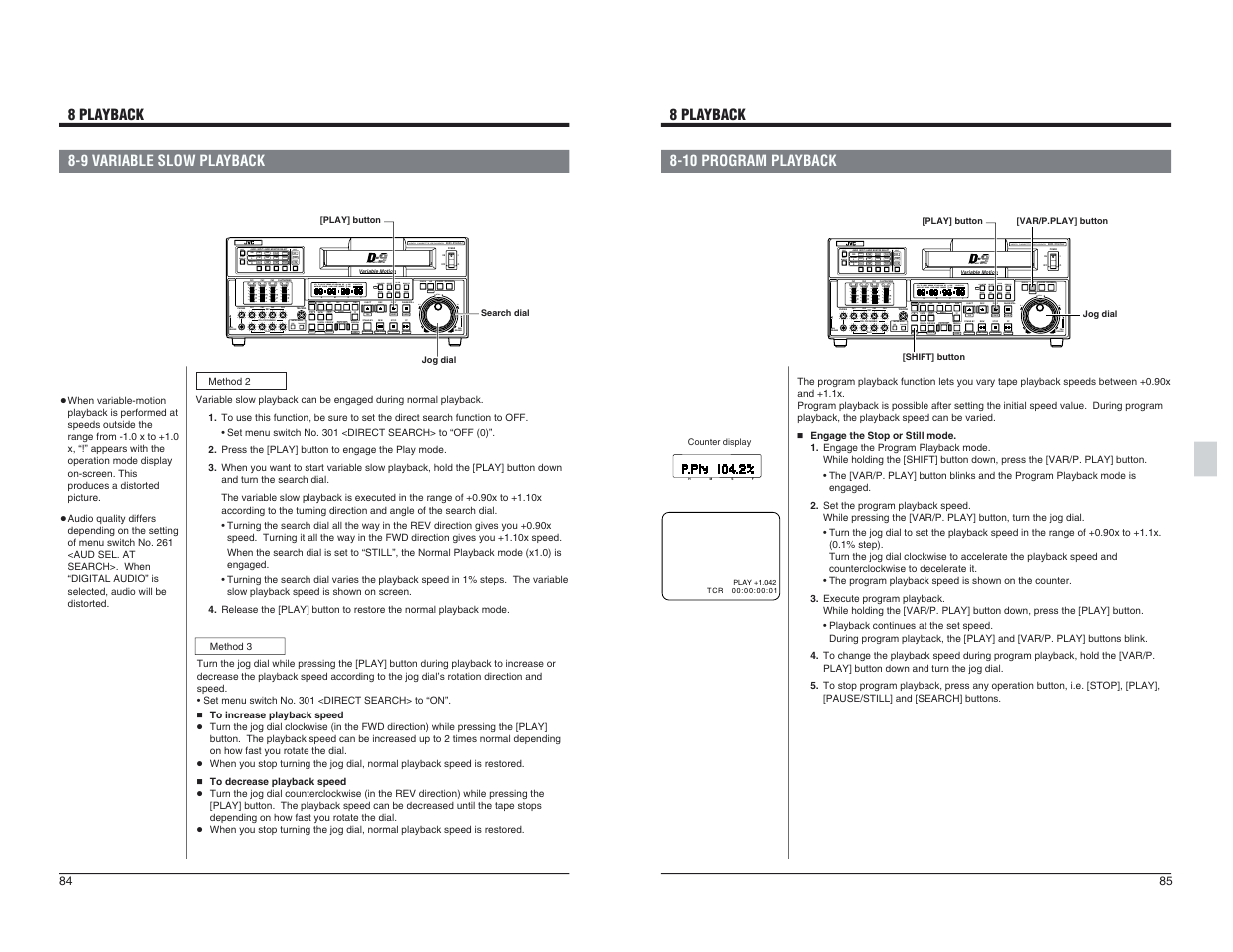 10 program playback | JVC BR-D95U User Manual | Page 43 / 76