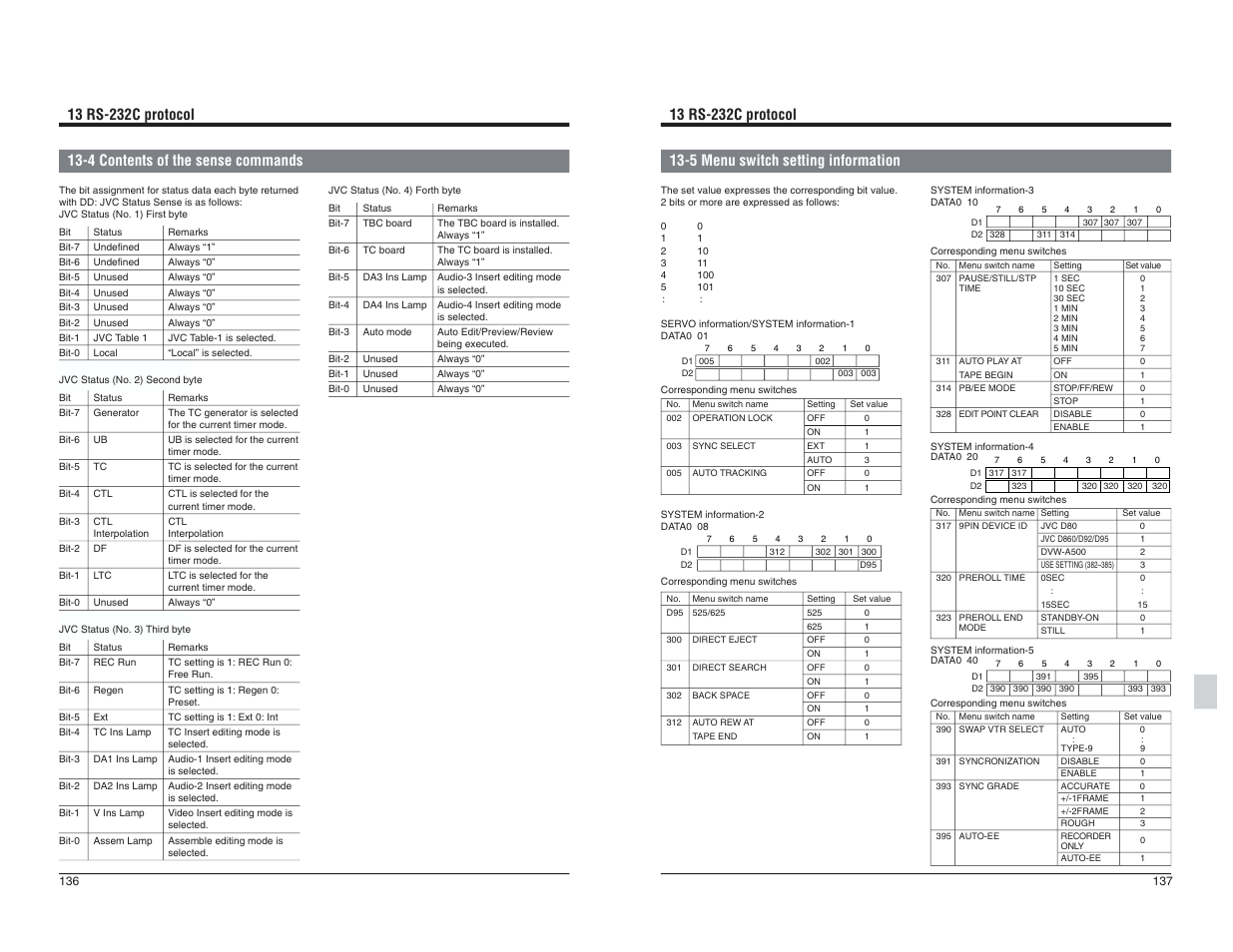 5 menu switch setting information | JVC BR-D95U User Manual | Page 69 / 76