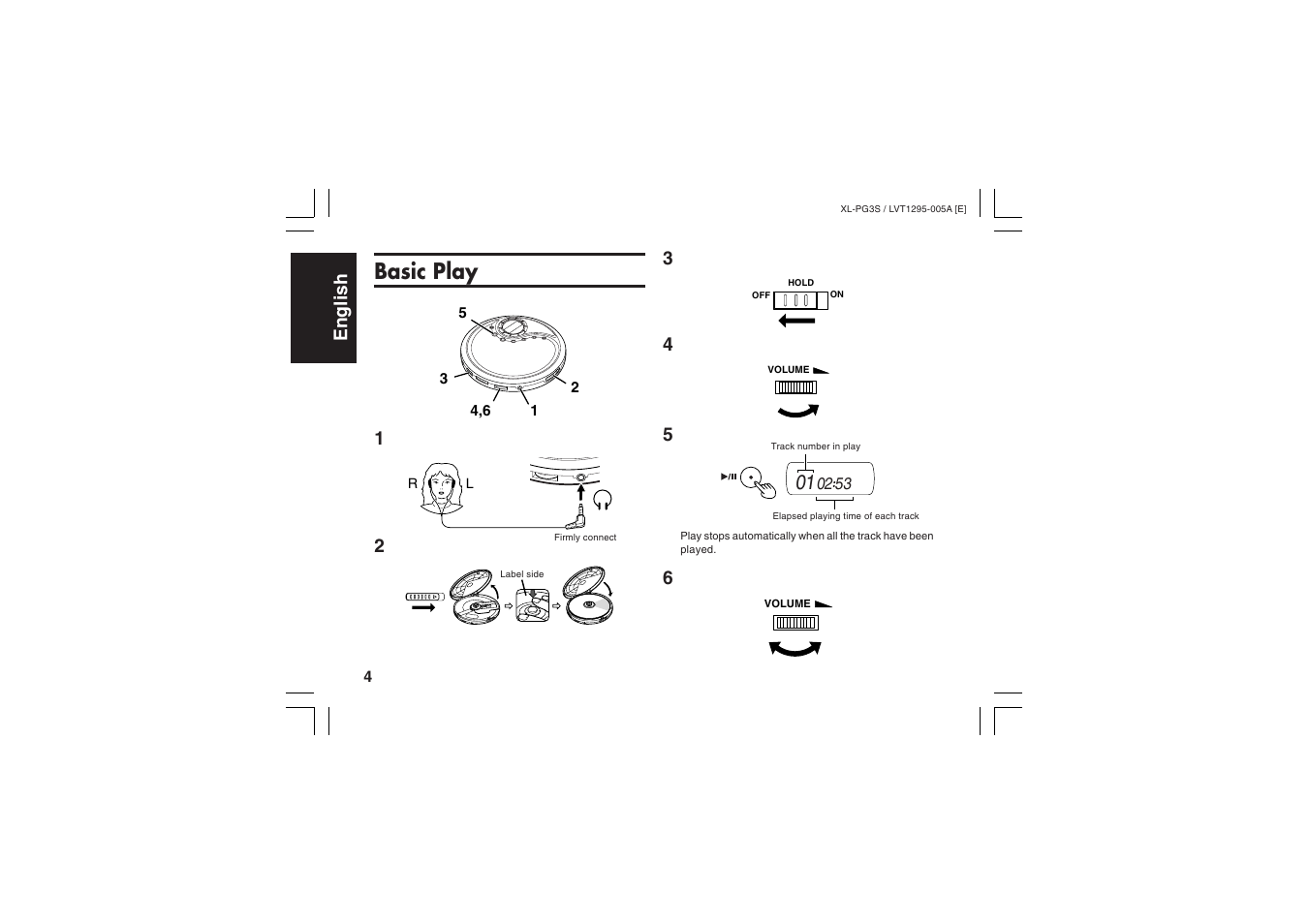 Basic play | JVC XL-PG3B User Manual | Page 12 / 23