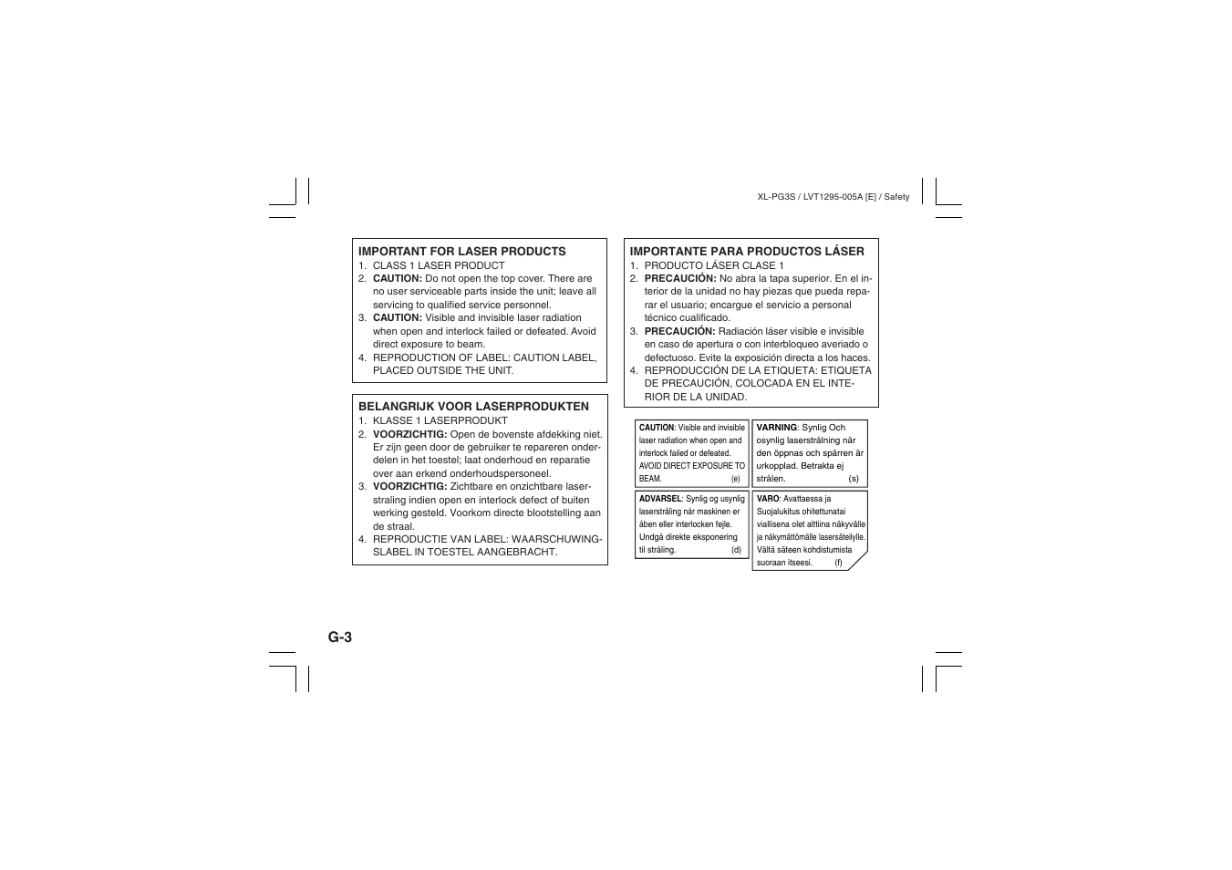 JVC XL-PG3B User Manual | Page 8 / 23