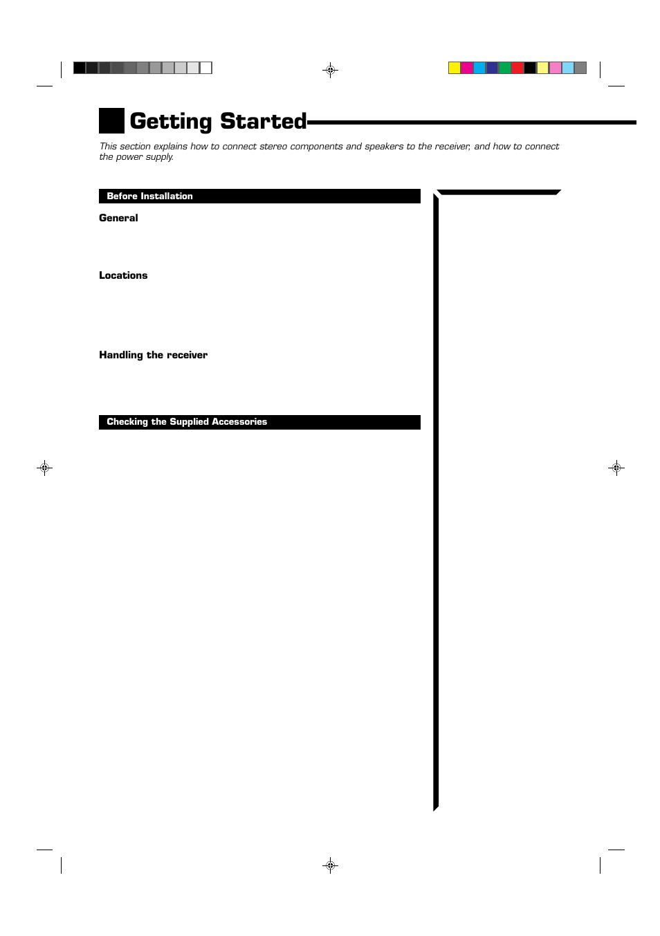 Getting started | JVC RX-664VBK User Manual | Page 10 / 56