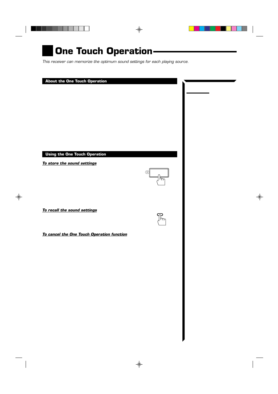One touch operation | JVC RX-664VBK User Manual | Page 23 / 56