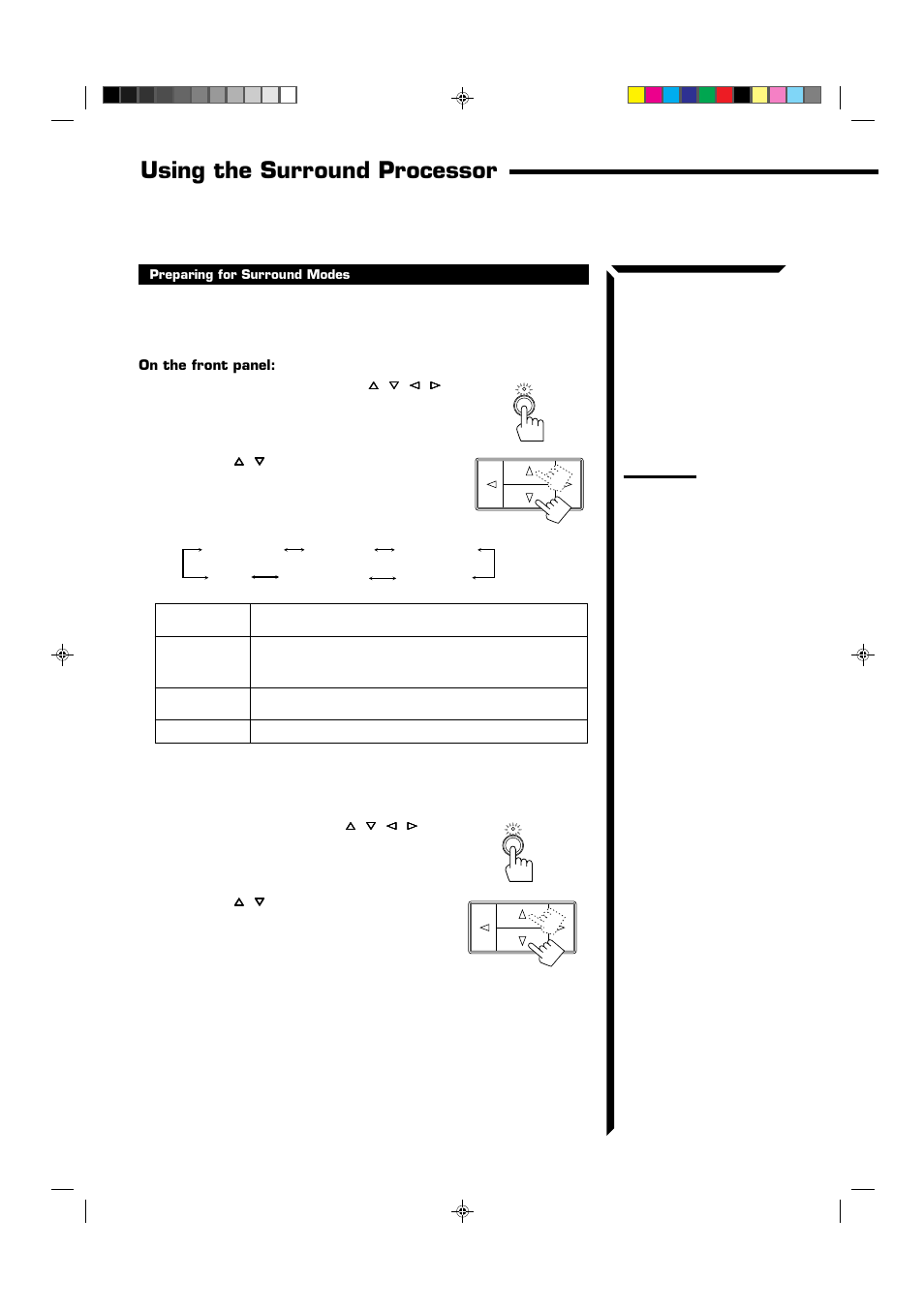 Using the surround processor | JVC RX-664VBK User Manual | Page 36 / 56